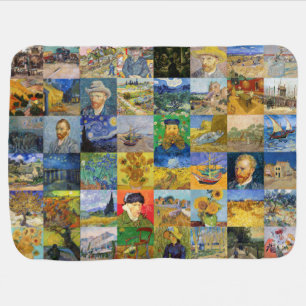 Vincent van Gogh - Masterpieces Mosaic Patchwork Baby Blanket