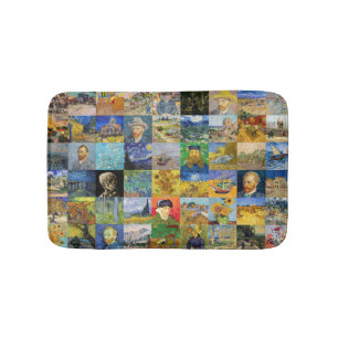 Vincent van Gogh - Masterpieces Mosaic Patchwork Bath Mat