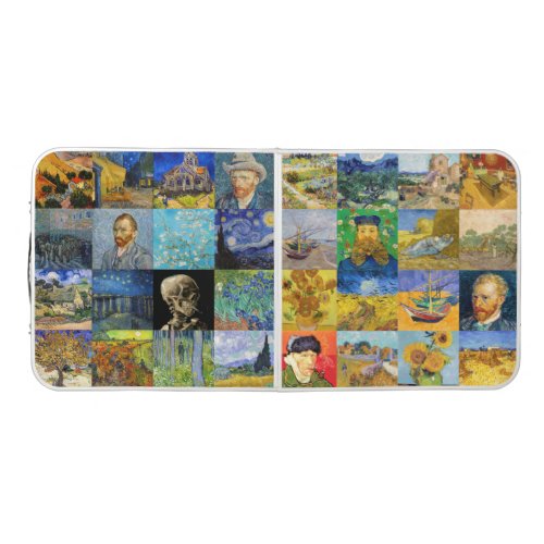 Vincent van Gogh _ Masterpieces Mosaic Patchwork Beer Pong Table