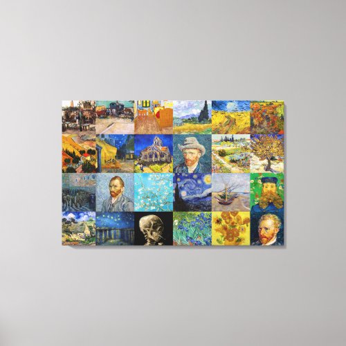 Vincent van Gogh _ Masterpieces Mosaic Patchwork Canvas Print