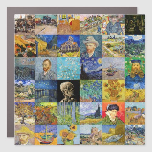 Vincent van Gogh _ Masterpieces Mosaic Patchwork Car Magnet