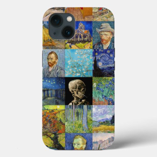 Vincent van Gogh _ Masterpieces Mosaic Patchwork iPhone 13 Case