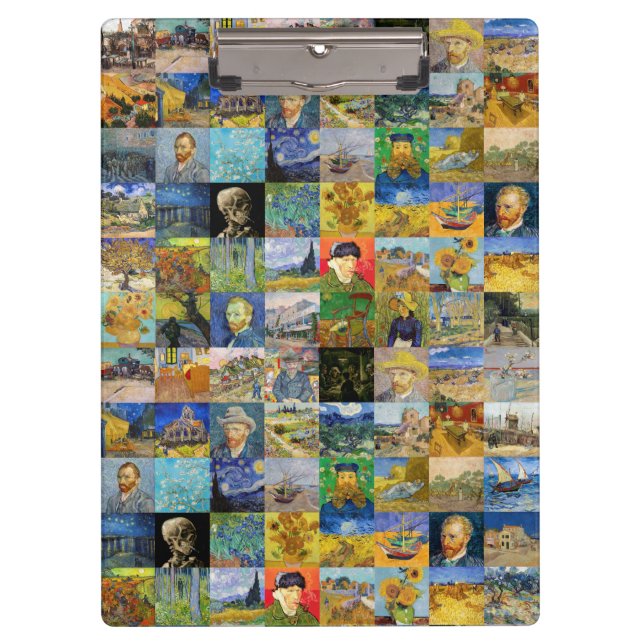 Vincent van Gogh - Masterpieces Mosaic Patchwork Clipboard (Front)