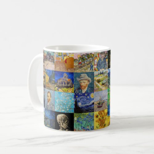 Vincent van Gogh _ Masterpieces Mosaic Patchwork Coffee Mug