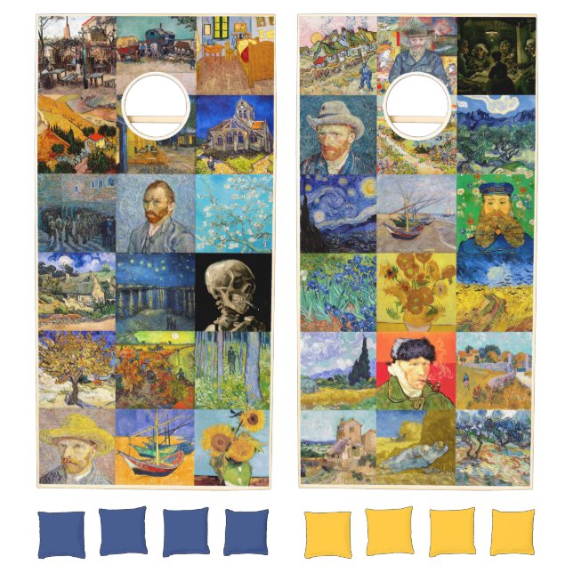 Vincent van Gogh - Masterpieces Mosaic Patchwork Cornhole Set (Set)