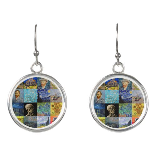 Vincent van Gogh _ Masterpieces Mosaic Patchwork Earrings