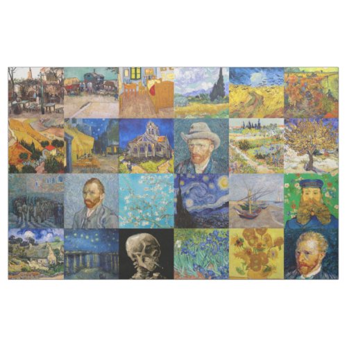Vincent van Gogh _ Masterpieces Mosaic Patchwork Fabric