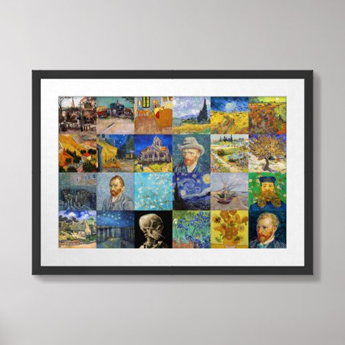 Vincent van Gogh _ Masterpieces Mosaic Patchwork Framed Art