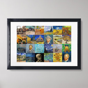 Vincent van Gogh - Masterpieces Mosaic Patchwork Framed Art