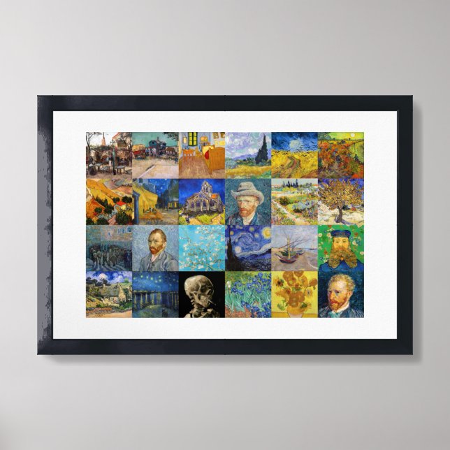 Vincent van Gogh - Masterpieces Mosaic Patchwork Framed Art