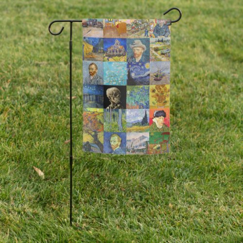 Vincent van Gogh _ Masterpieces Mosaic Patchwork Garden Flag