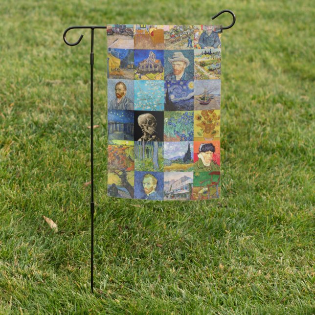 Vincent van Gogh - Masterpieces Mosaic Patchwork Garden Flag (In SItu)