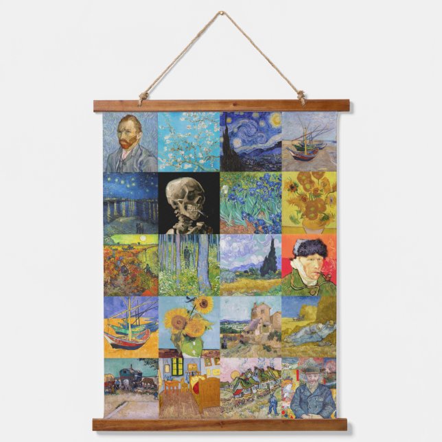 Vincent van Gogh - Masterpieces Mosaic Patchwork Hanging Tapestry (Front)