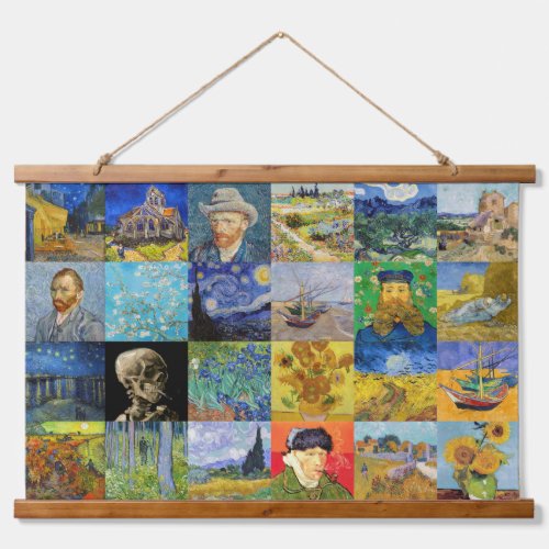 Vincent van Gogh _ Masterpieces Mosaic Patchwork Hanging Tapestry