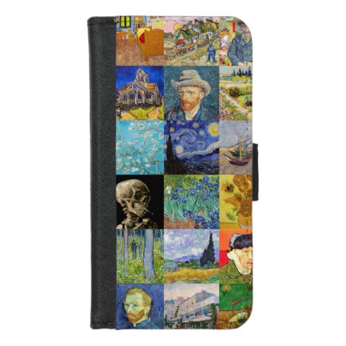 Vincent van Gogh _ Masterpieces Mosaic Patchwork iPhone 87 Wallet Case