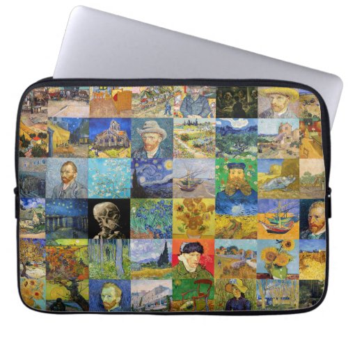 Vincent van Gogh _ Masterpieces Mosaic Patchwork Laptop Sleeve