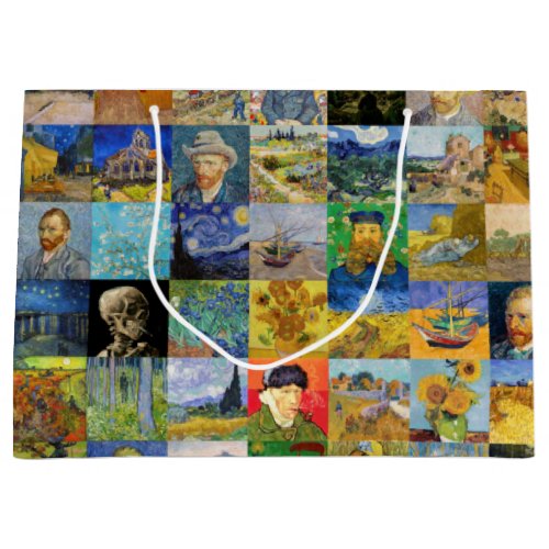 Vincent van Gogh _ Masterpieces Mosaic Patchwork Large Gift Bag