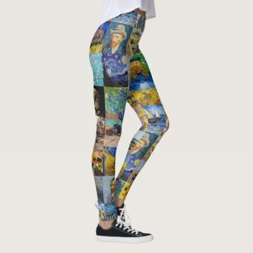Vincent van Gogh _ Masterpieces Mosaic Patchwork Leggings
