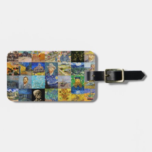 Vincent van Gogh _ Masterpieces Mosaic Patchwork Luggage Tag