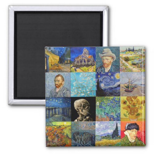 Vincent van Gogh _ Masterpieces Mosaic Patchwork Magnet