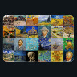 Vincent van Gogh - Masterpieces Mosaic Patchwork Magnet<br><div class="desc">Vincent van Gogh - Masterpieces Patchwork,  4x6 Grid</div>