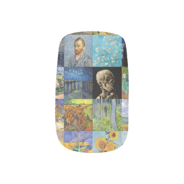 Vincent van Gogh - Masterpieces Mosaic Patchwork Minx Nail Art (Left Thumb)