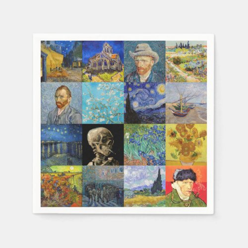 Vincent van Gogh _ Masterpieces Mosaic Patchwork Napkins