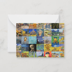 Vincent van Gogh - Masterpieces Mosaic Patchwork Note Card