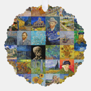 Vincent van Gogh - Masterpieces Mosaic Patchwork Ornament Card