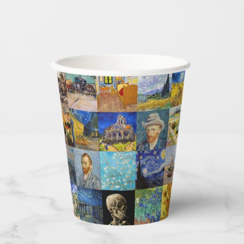 Vincent van Gogh _ Masterpieces Mosaic Patchwork Paper Cups