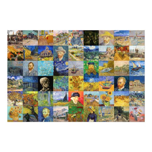 Vincent van Gogh _ Masterpieces Mosaic Patchwork Photo Print