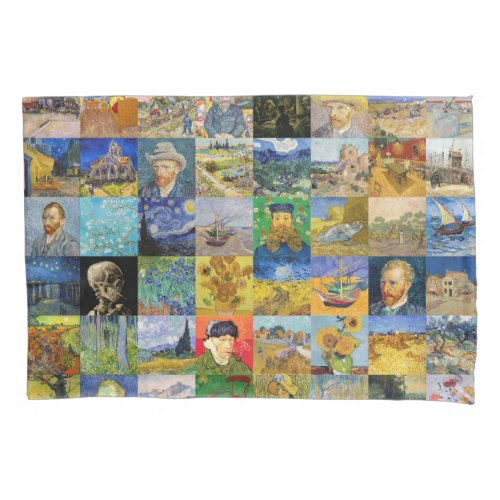 Vincent van Gogh _ Masterpieces Mosaic Patchwork Pillow Case