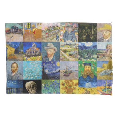 Vincent van Gogh _ Masterpieces Mosaic Patchwork Pillow Case