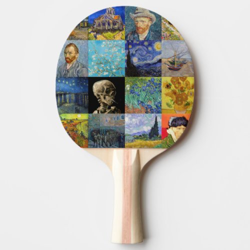 Vincent van Gogh _ Masterpieces Mosaic Patchwork Ping Pong Paddle