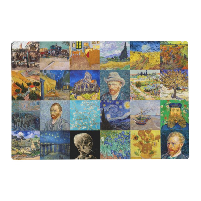 Vincent van Gogh - Masterpieces Mosaic Patchwork Placemat (Front)