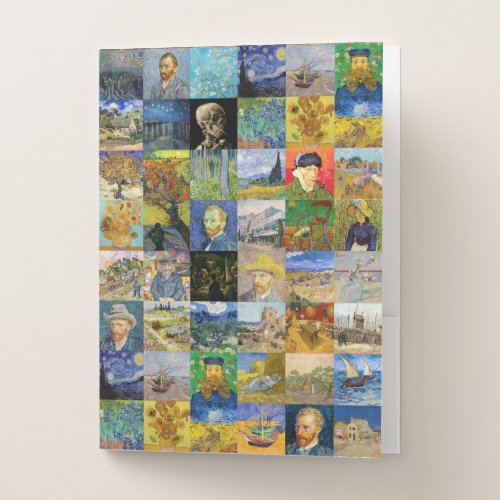 Vincent van Gogh _ Masterpieces Mosaic Patchwork Pocket Folder