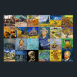 Vincent van Gogh - Masterpieces Mosaic Patchwork Poster<br><div class="desc">Vincent van Gogh - Masterpieces Patchwork,  4x6 Grid</div>