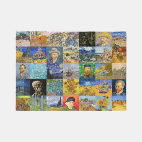 Vincent van Gogh _ Masterpieces Mosaic Patchwork Rug