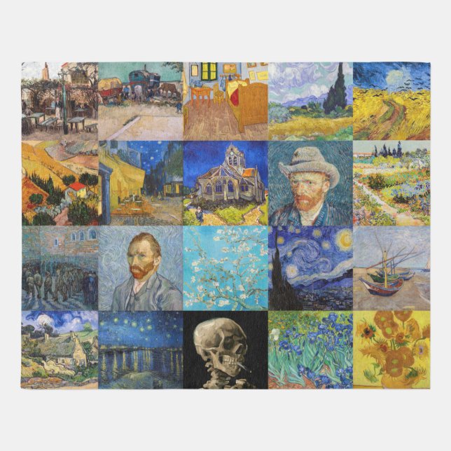 Vincent van Gogh - Masterpieces Mosaic Patchwork Rug (Front)