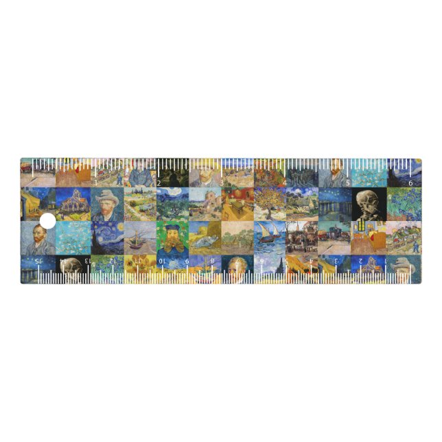 Vincent van Gogh - Masterpieces Mosaic Patchwork Ruler (Front)