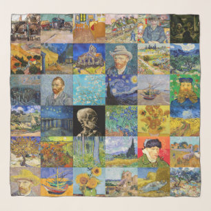 Vincent van Gogh - Masterpieces Mosaic Patchwork Scarf