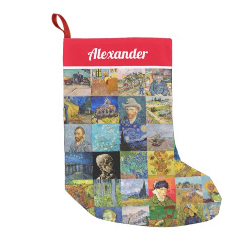 Vincent van Gogh _ Masterpieces Mosaic Patchwork Small Christmas Stocking