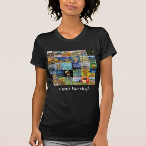 Vincent van Gogh _ Masterpieces Mosaic Patchwork T_Shirt