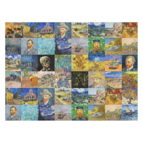 Vincent van Gogh _ Masterpieces Mosaic Patchwork Tablecloth