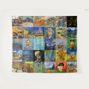 Vincent van Gogh - Masterpieces Mosaic Patchwork Tapestry