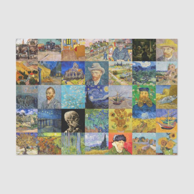 Vincent van Gogh - Masterpieces Mosaic Patchwork Tissue Paper (Front)