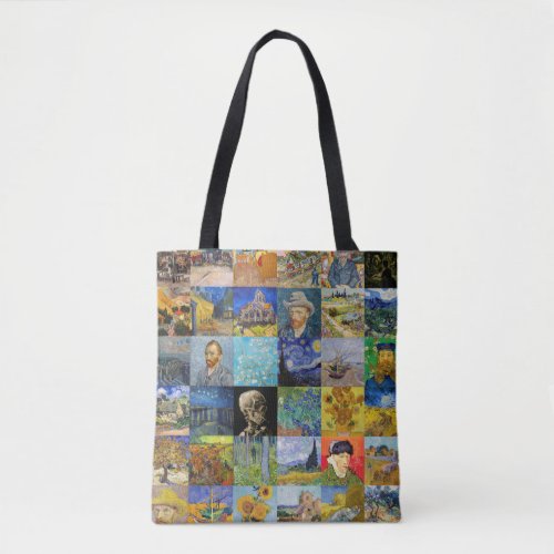 Vincent van Gogh _ Masterpieces Mosaic Patchwork Tote Bag