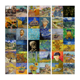Vincent van Gogh - Masterpieces Mosaic Patchwork Triptych