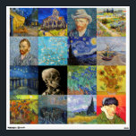 Vincent van Gogh - Masterpieces Mosaic Patchwork Wall Decal<br><div class="desc">Vincent van Gogh - Masterpieces Patchwork,  4x4 Grid</div>