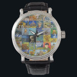 Vincent van Gogh - Masterpieces Mosaic Patchwork Watch<br><div class="desc">Vincent van Gogh - Masterpieces Patchwork,  6x6 Grid</div>